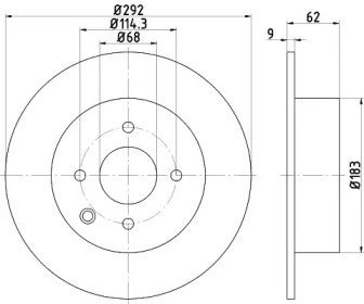 HELLA PAGID 8dd355122981 -  Тормозной диск